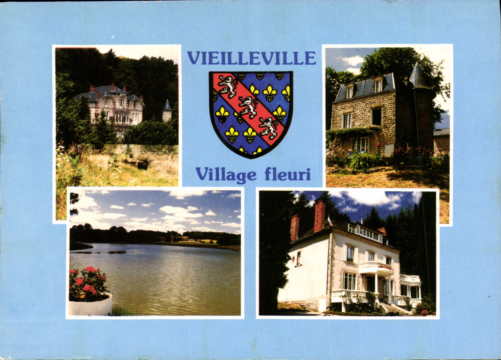 CPSM VIEILLEVILLE château de Camp Castel-de-Lorgrand villa des saules