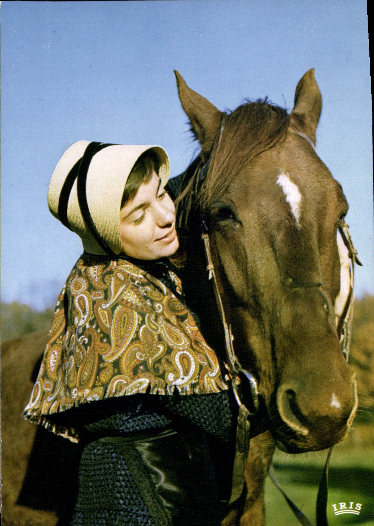CPSM folklore Marchois Marchoise et son cheval