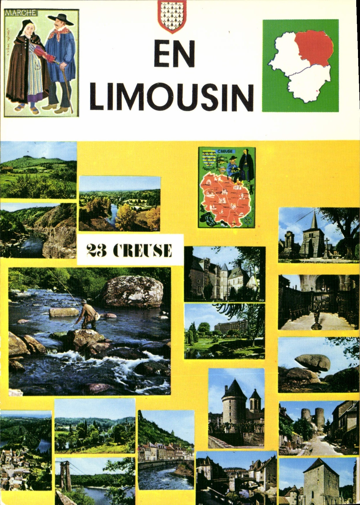 CPSM au pays Marchois promenade à travers la Creuse