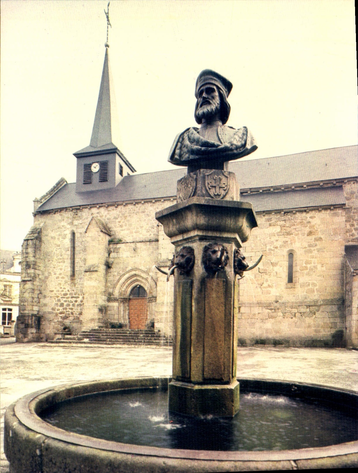 CPSM VALLIERES église fontaine