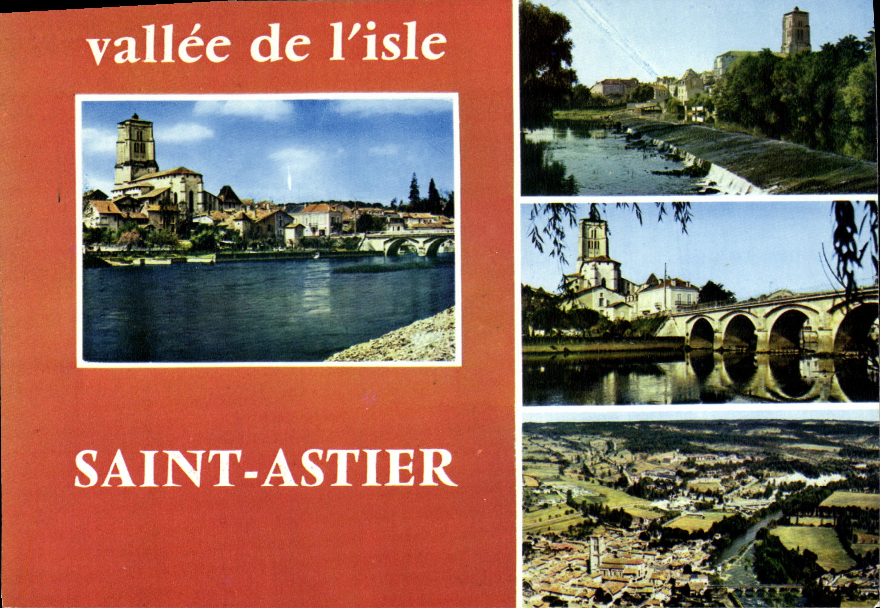 CPSM SAINT-ASTIER église pont