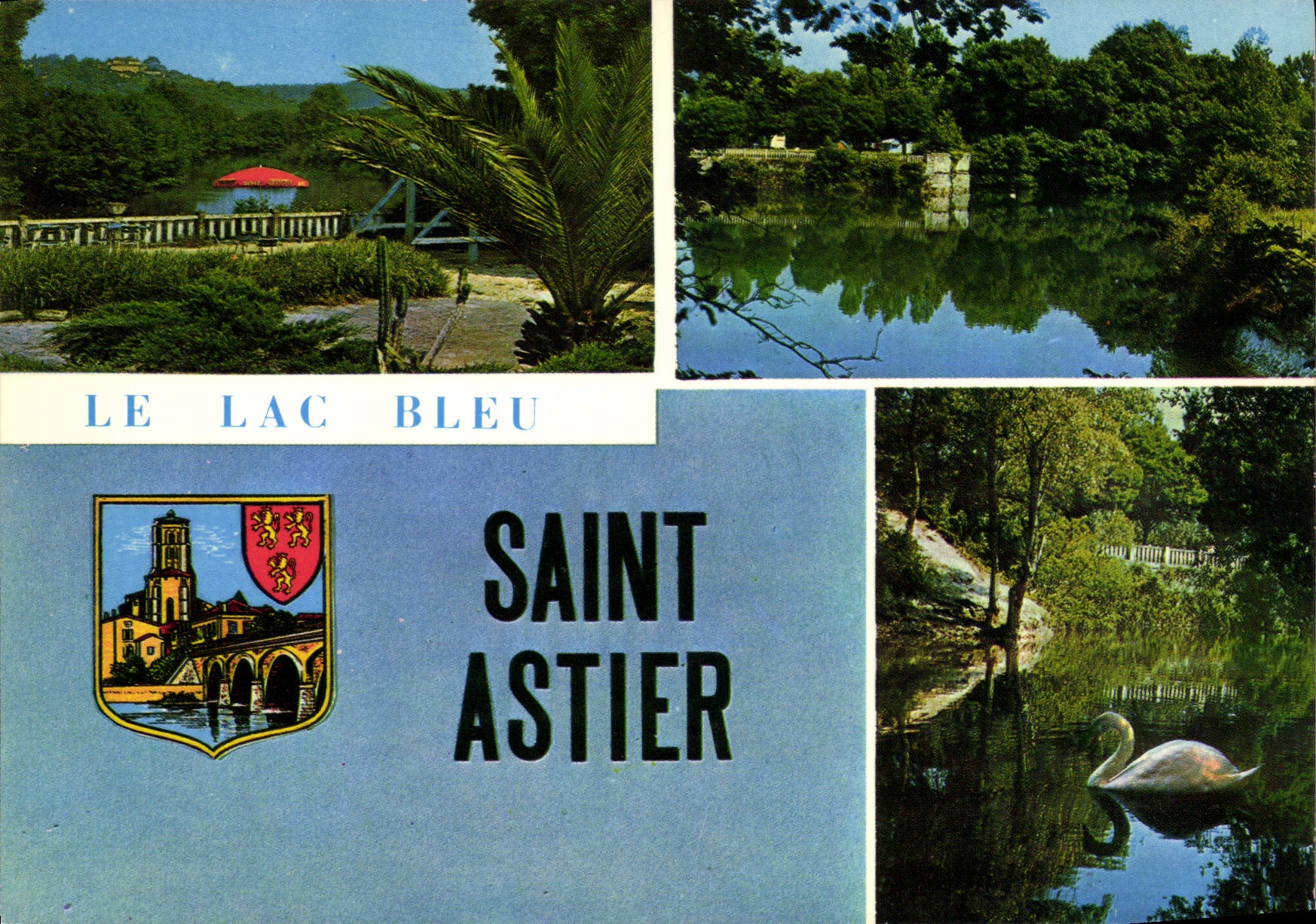 CPSM SAINT-ASTIER lac bleu