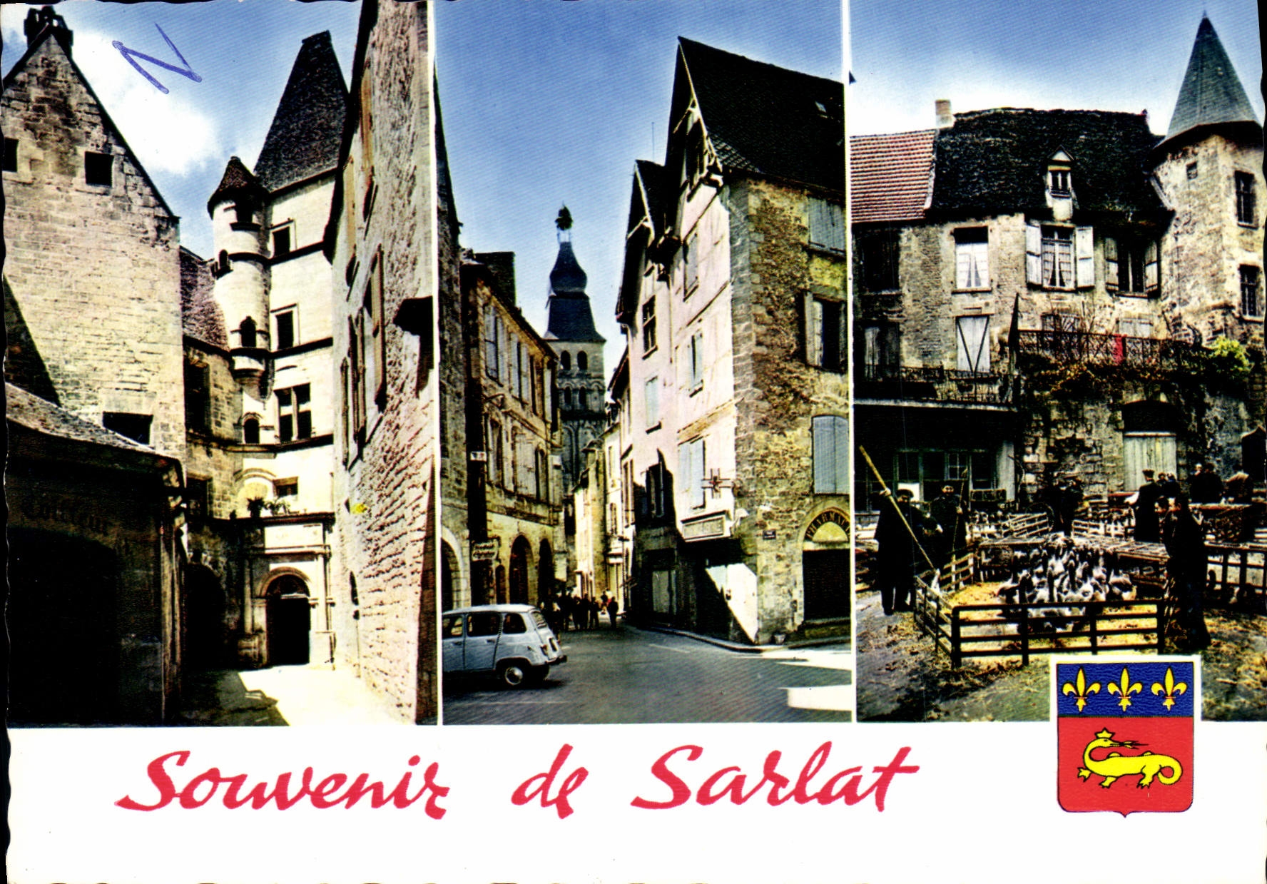 CPSM SARLAT Hôtel de Maleville marché aux oies