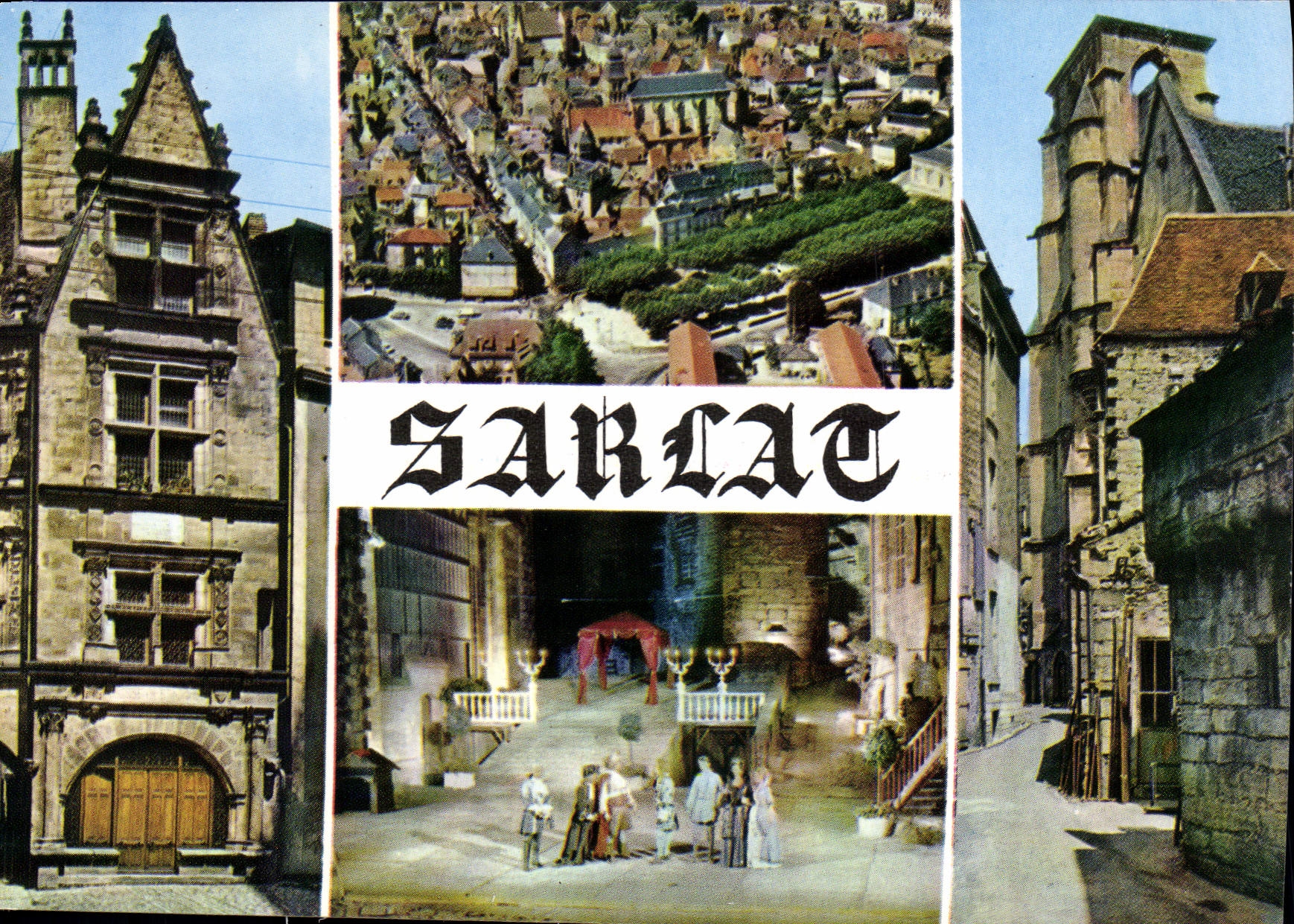 CPSM SARLAT maison de la Boétie festival église