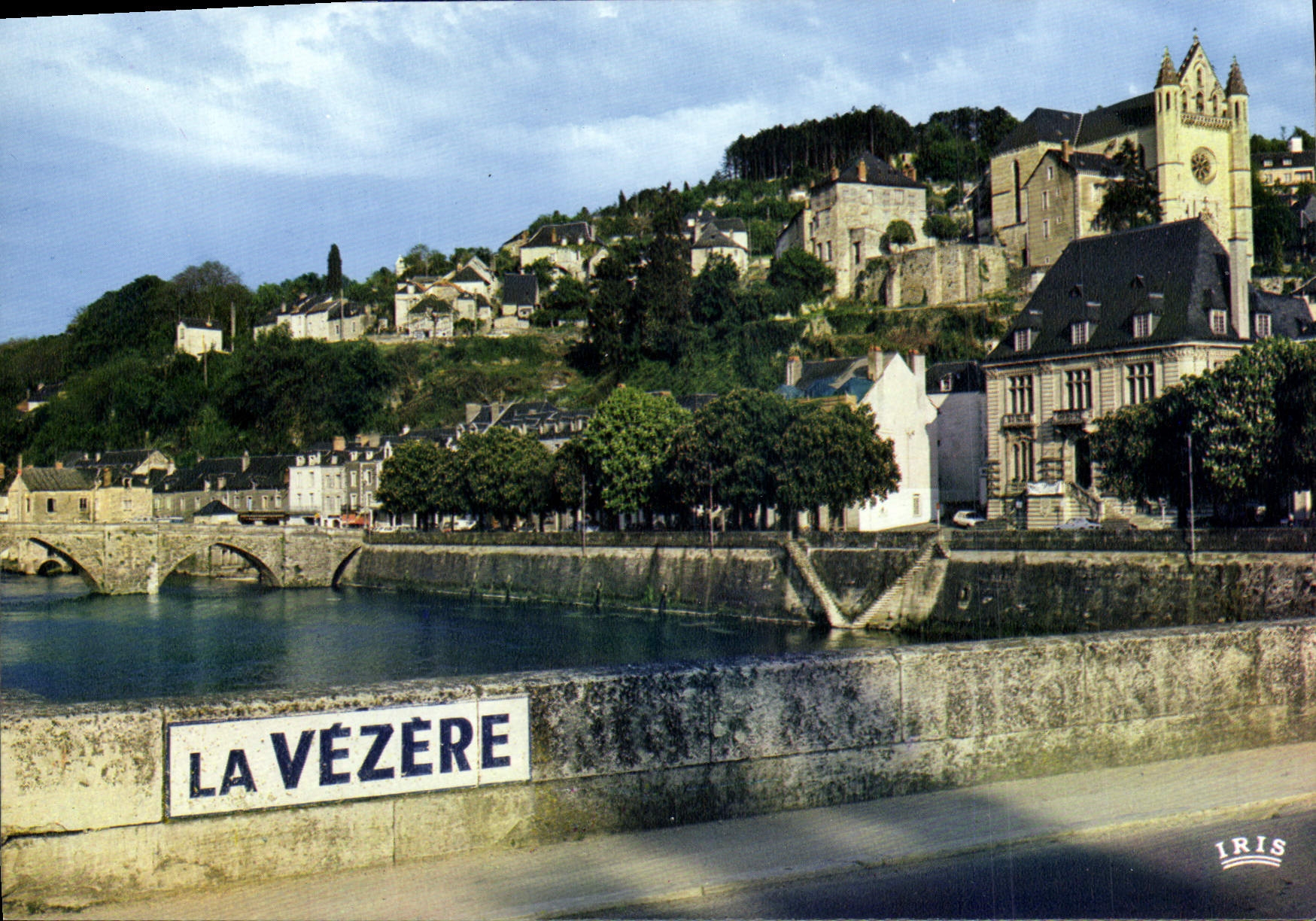 CPSM TERRASSON pont-vieux église