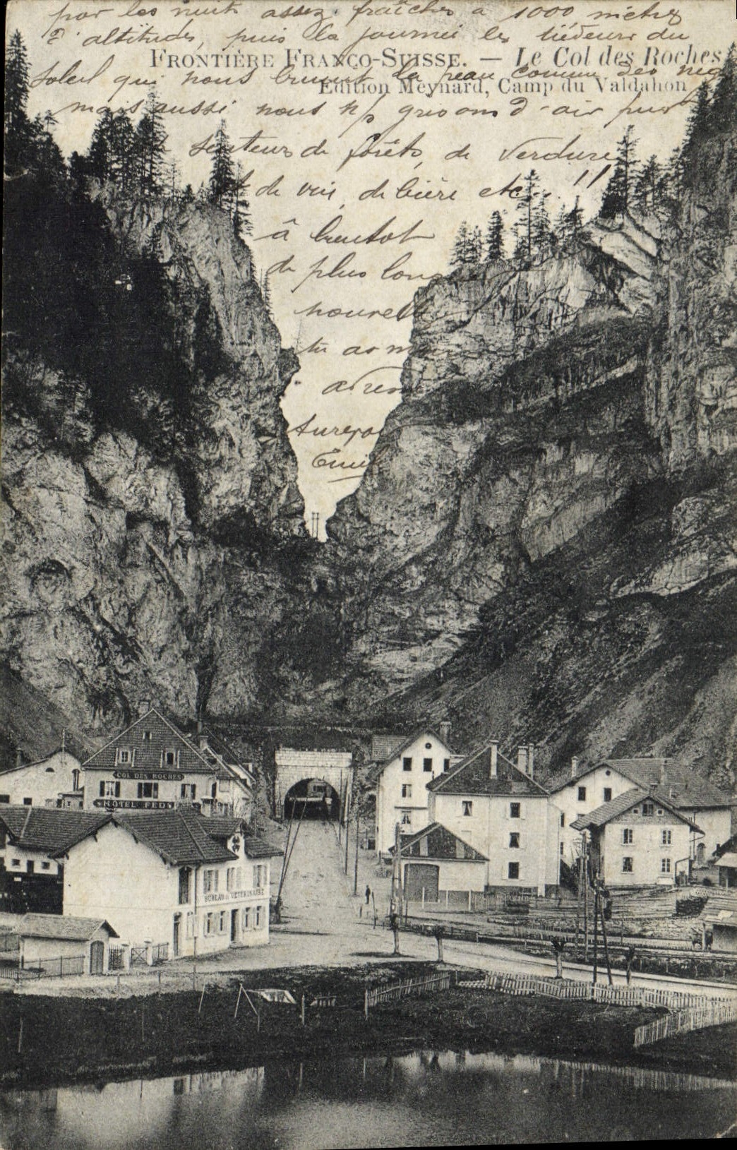 CPA Le Col Des Roches Frontiere Franco-Suisse