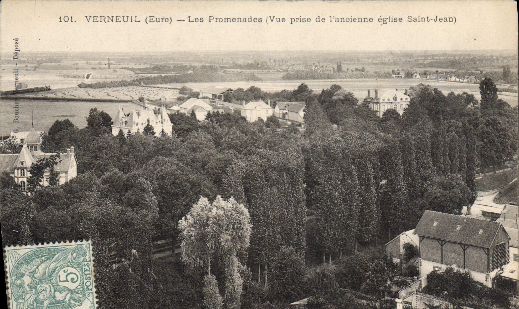 CPA Verneuil Sur Avre Les Promenades