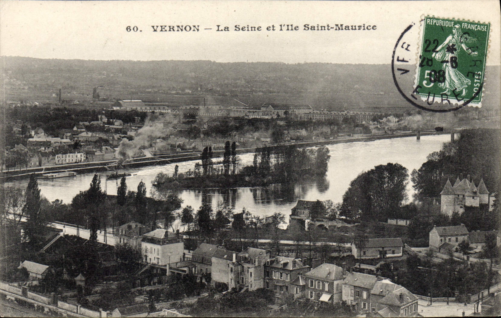CPA Vernon Le Seine Et I'Ile Saint Maurice