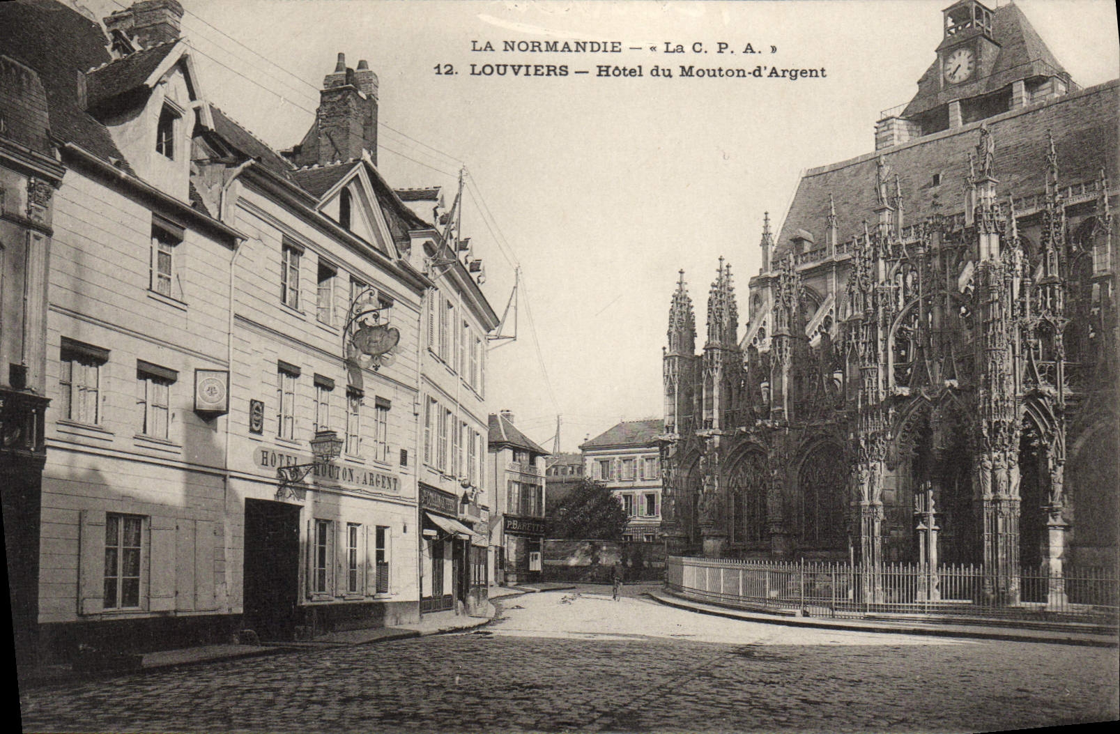 CPA La Normandie Louviers Hotel Du Mouton D'Argent