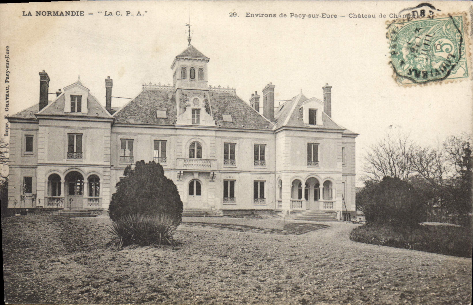 CPA Pacy Sur Eure Château