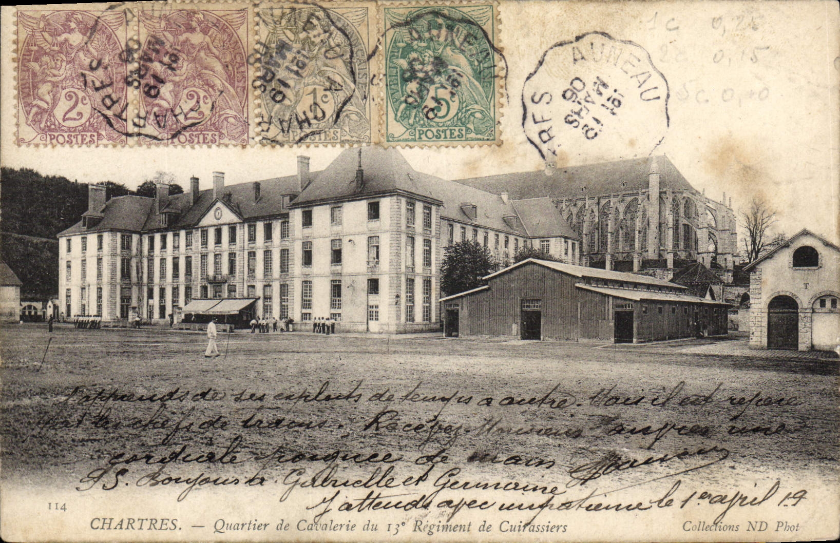 CPA Chartres Quartier De Cavalerie 13ème cuirassiers