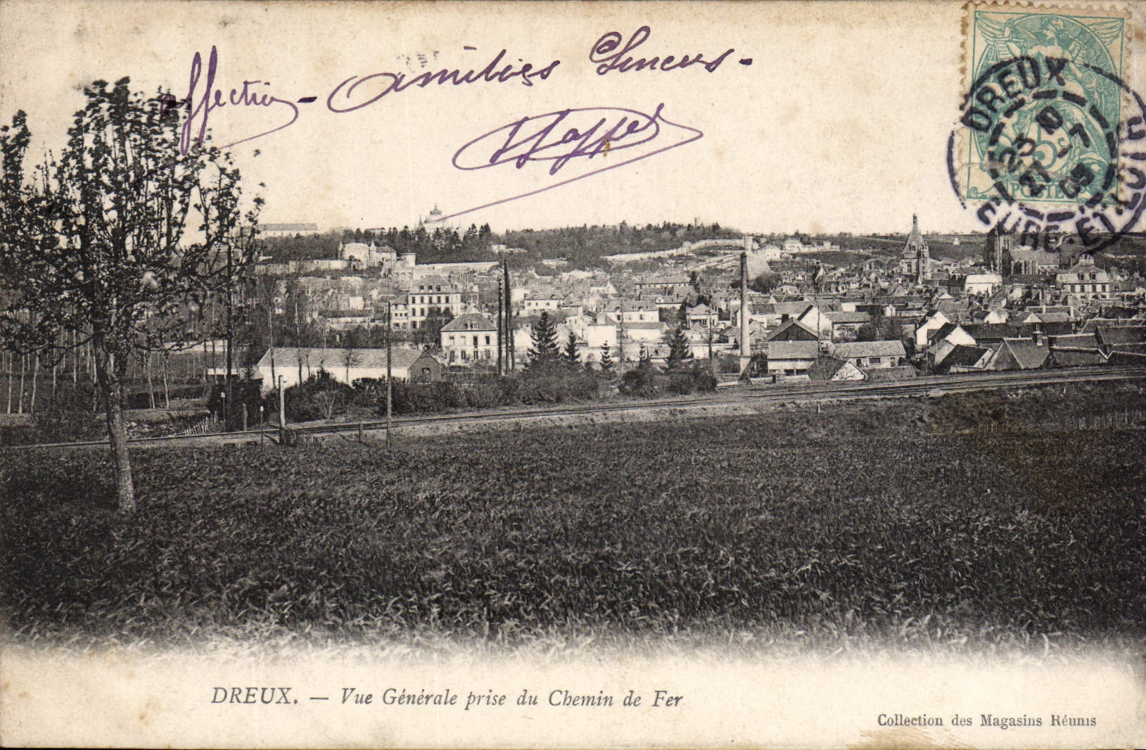 CPA Dreux Vue Generale Prise Du Chemin De Fer