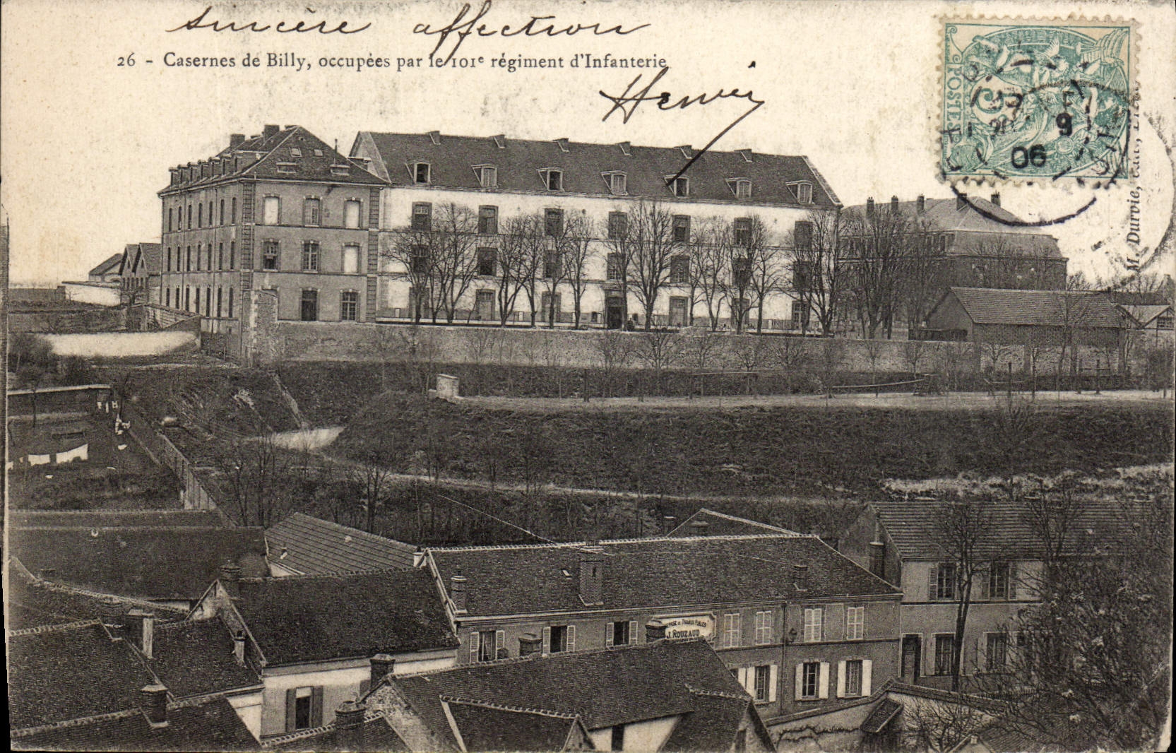 CPA Casernes De Billy Occupees Par Le 101ème Regiment D'Infanterie
