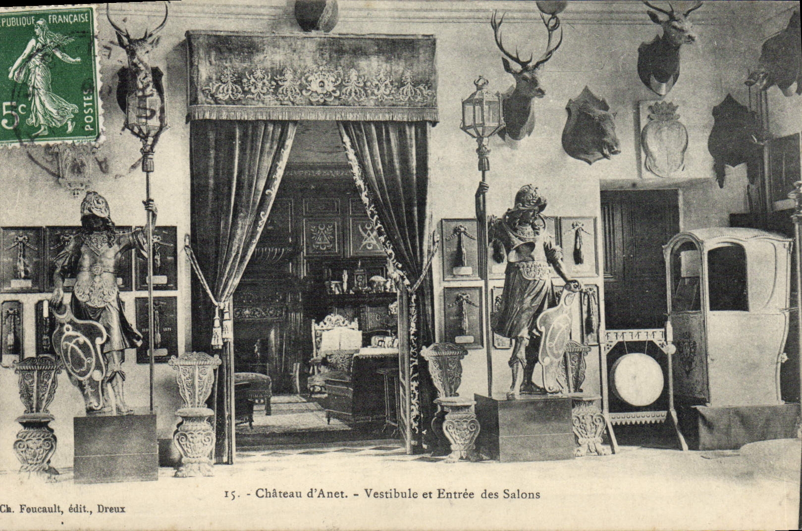CPA Chateau D'Anet Vestibule Et Entree Des Salons