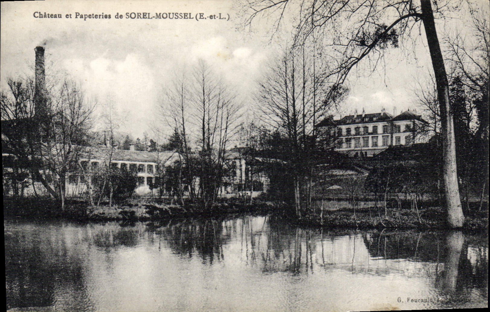 CPA Chateau Et Papeteries De Sorel Moussel