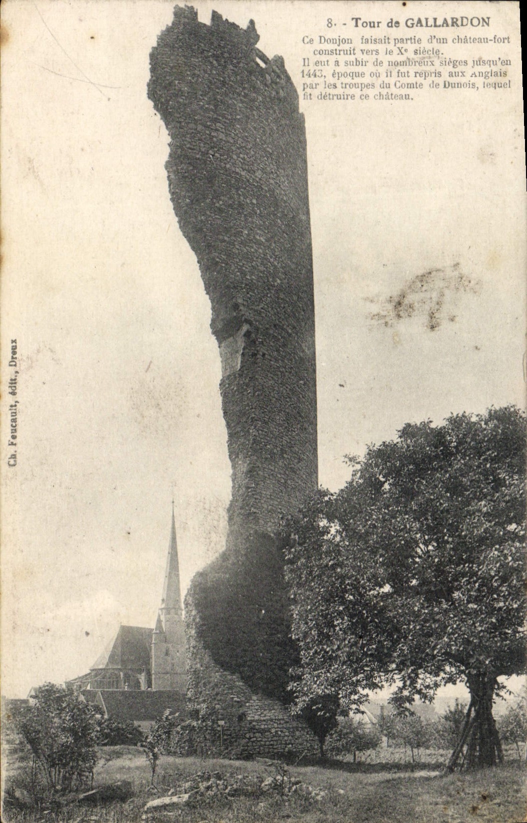 CPA Tour De Gallardon Ce Donjon