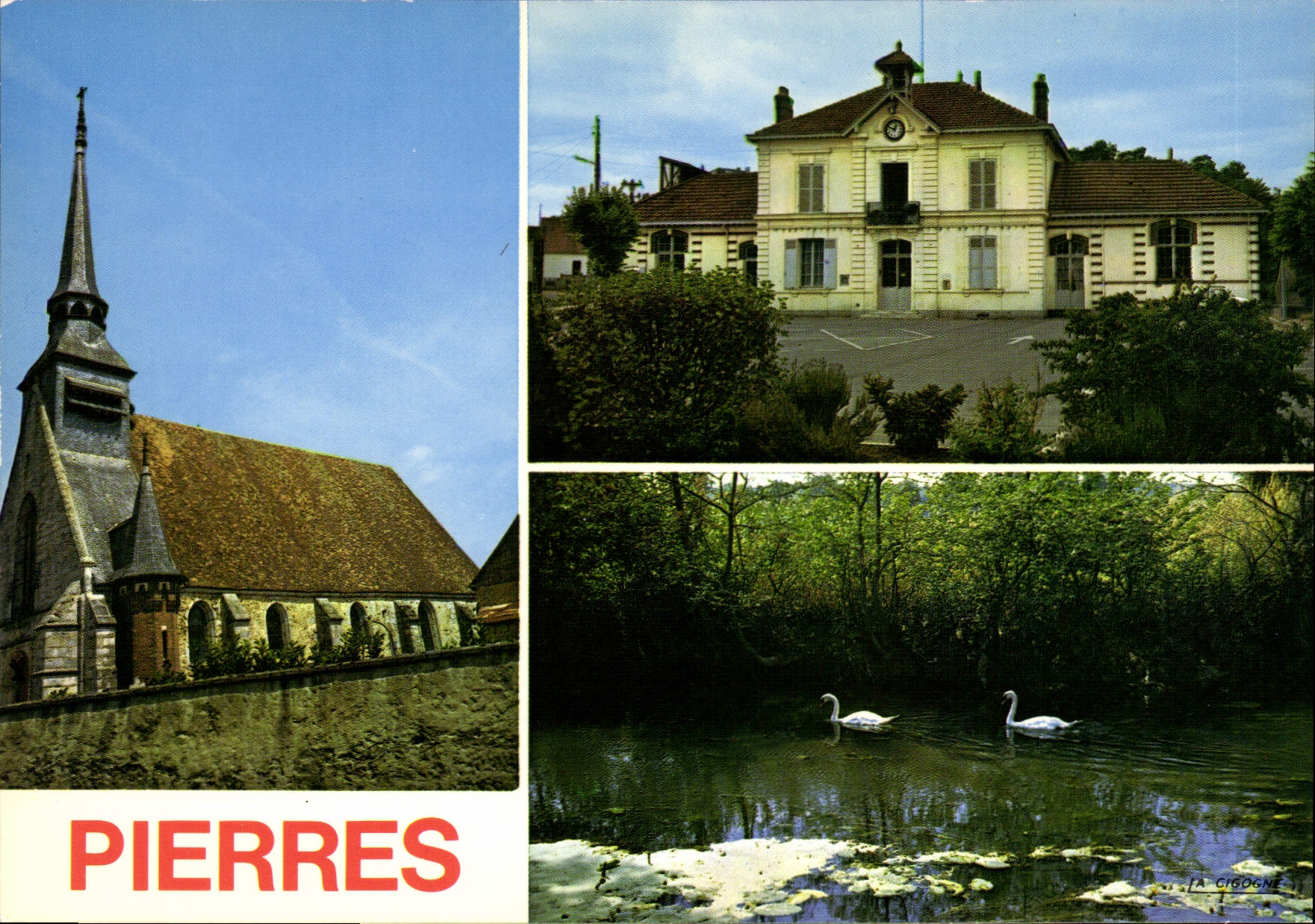 CPSM Pierres L'Eglise La Mairie L'Eure