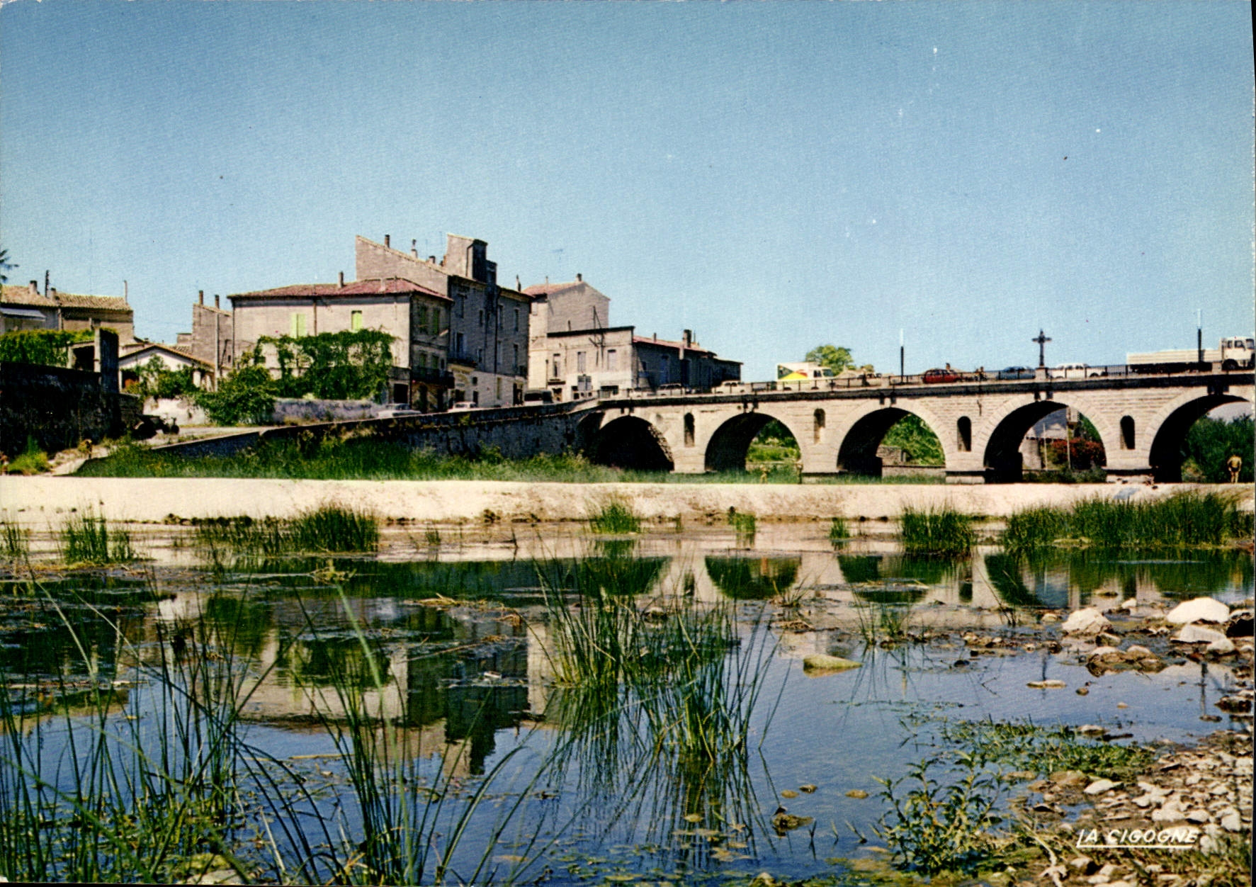 CPSM Sommieres L'Ecluse Et le Pont Sur Le Virdoule