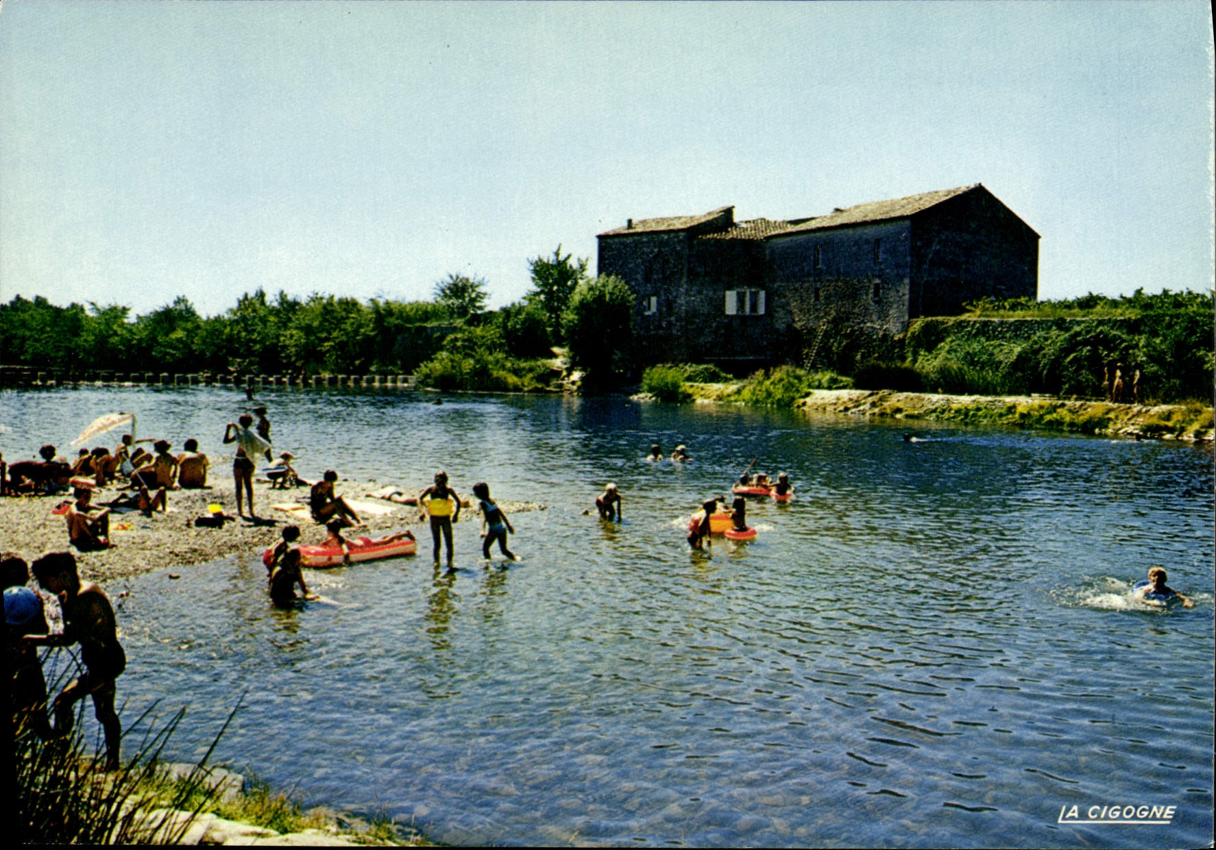 CPSM Sommieres Le Plage Et Le Moulin De Garamel