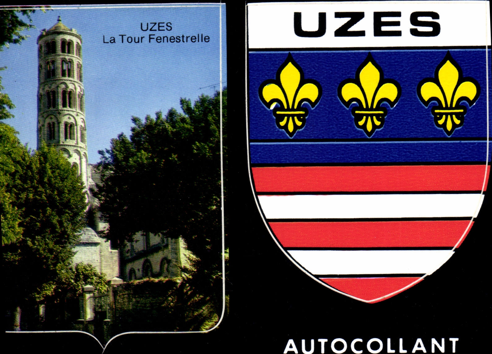 CPSM Uzes Autocollant