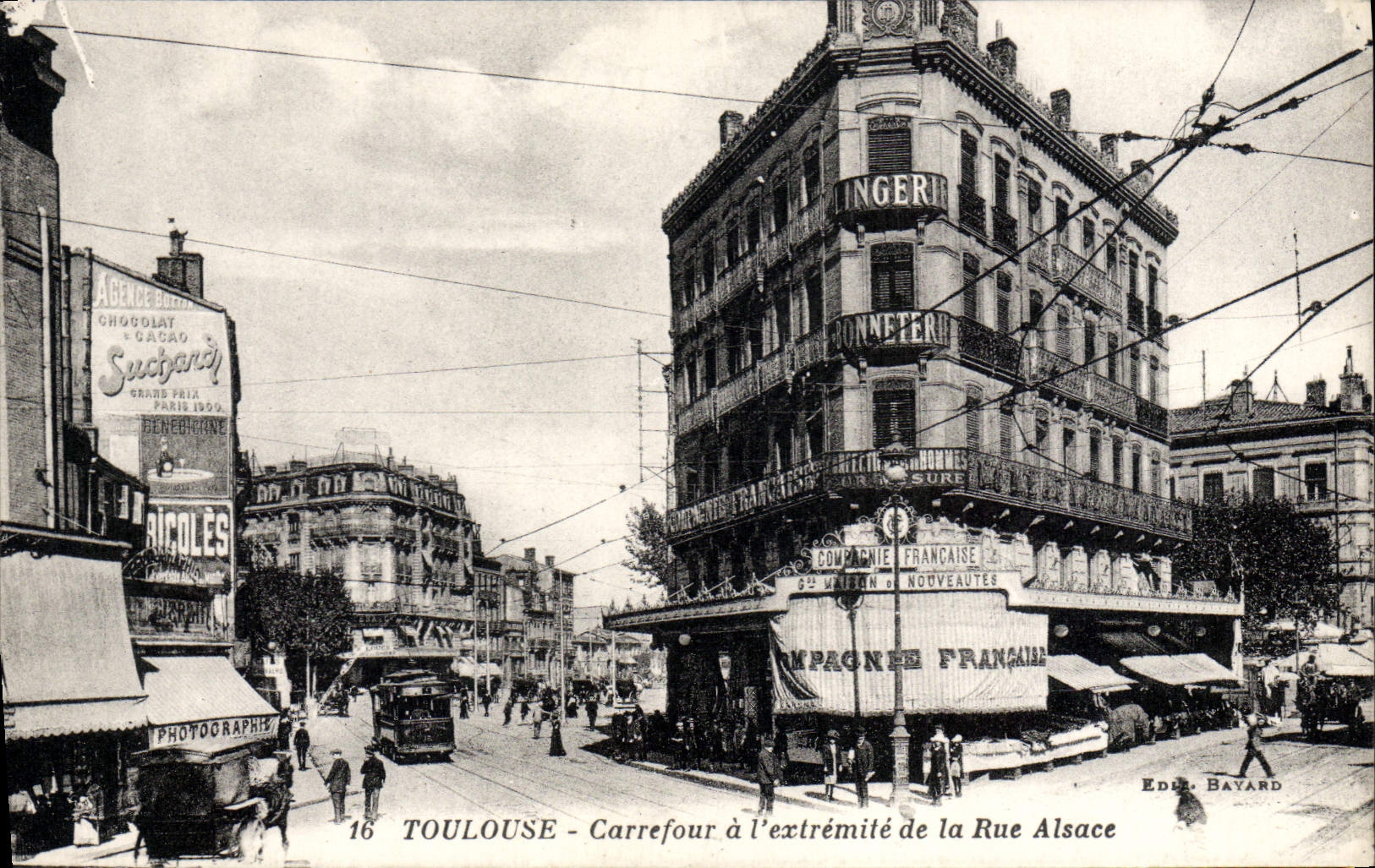 CPA Toulouse Carrefour rue Alsace