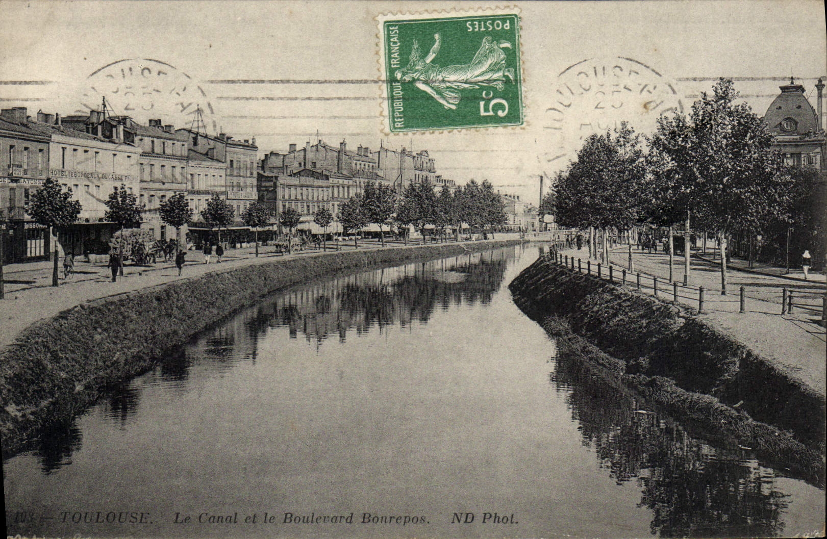 CPA Toulouse Le Canal Et Le Boulevard Bonrepos