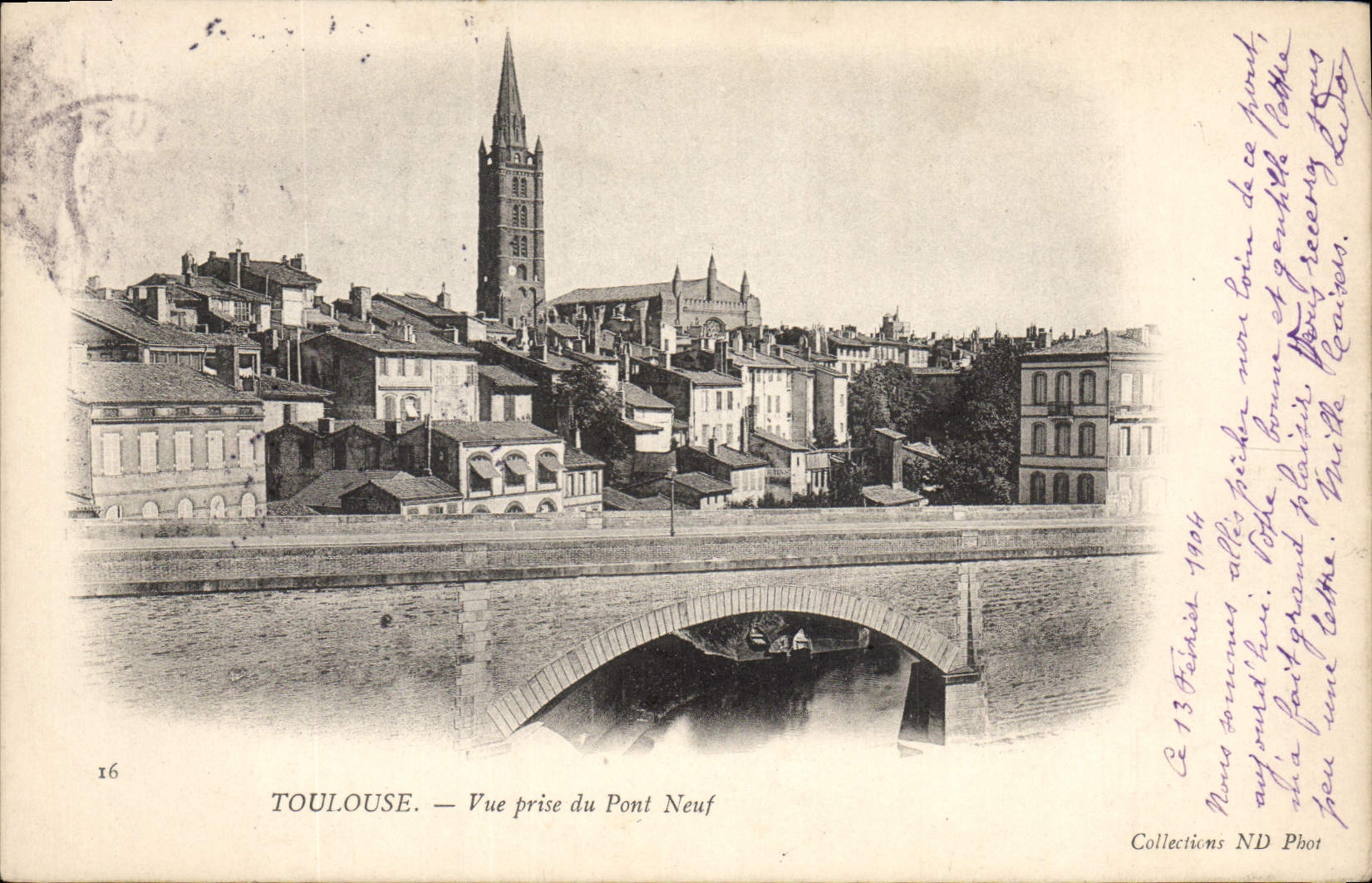 CPA Toulouse Vue Prise du Pont Neuf