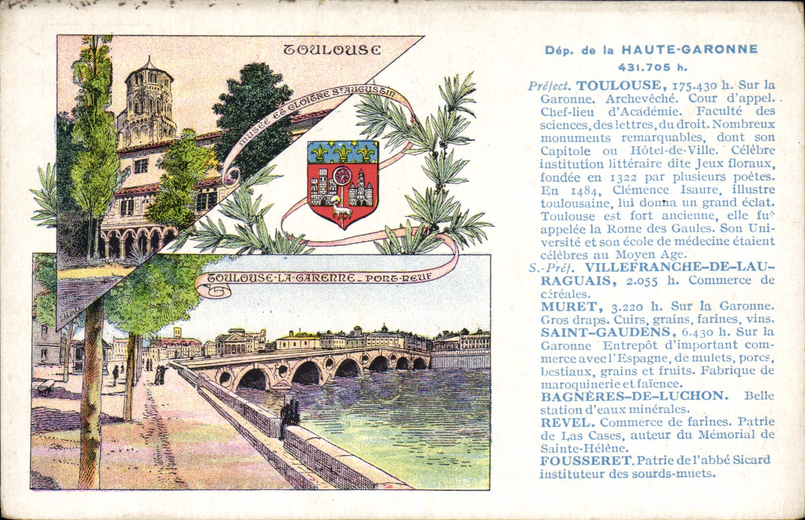 CPA Toulouse Sur la Garonne Archeveche Cour d'Appel Chef Lieu d'Acadennie