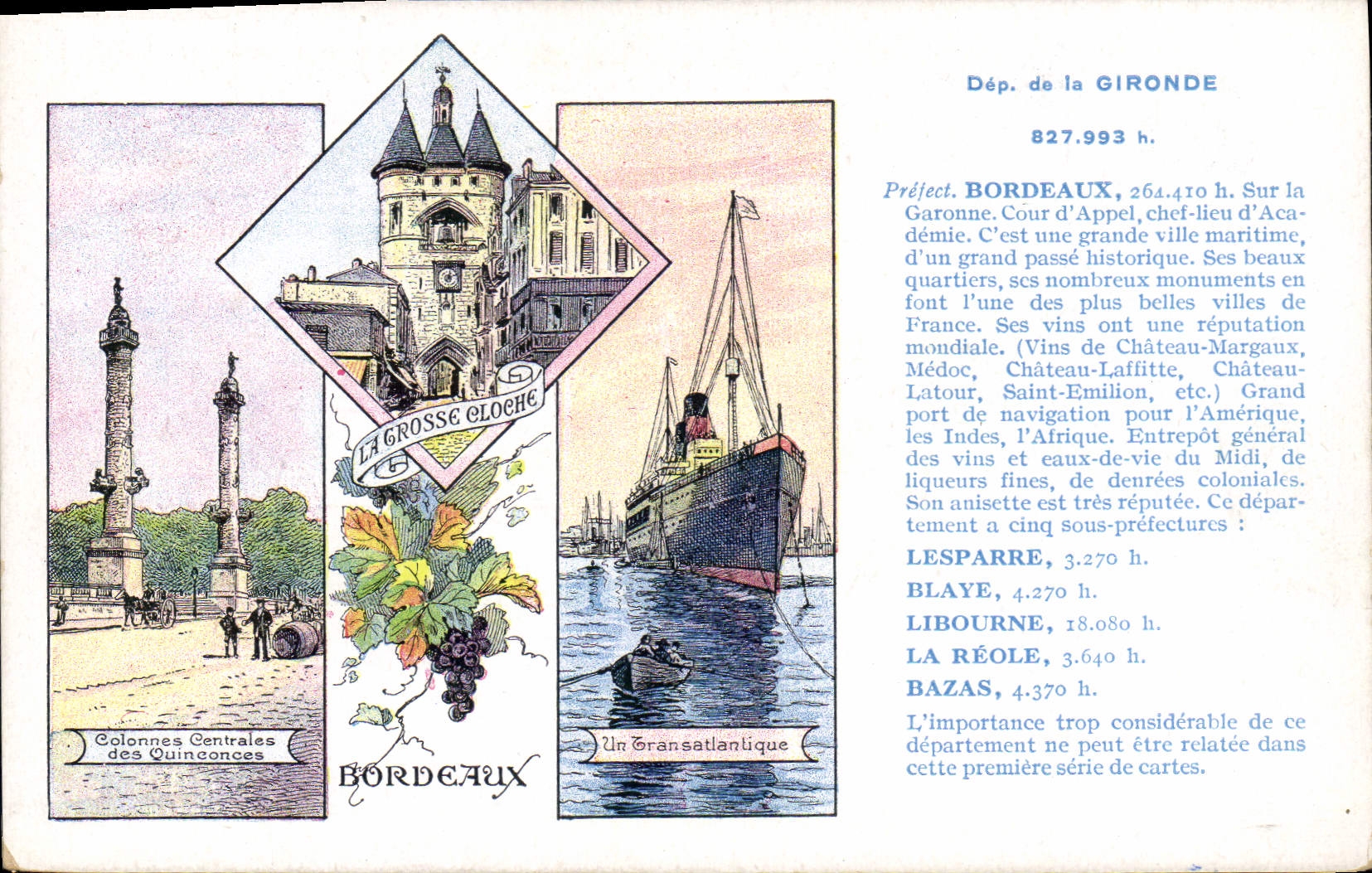 CPA Bordeaux sur la Garonne Cour d'Appel Chef Lieu d'Academie