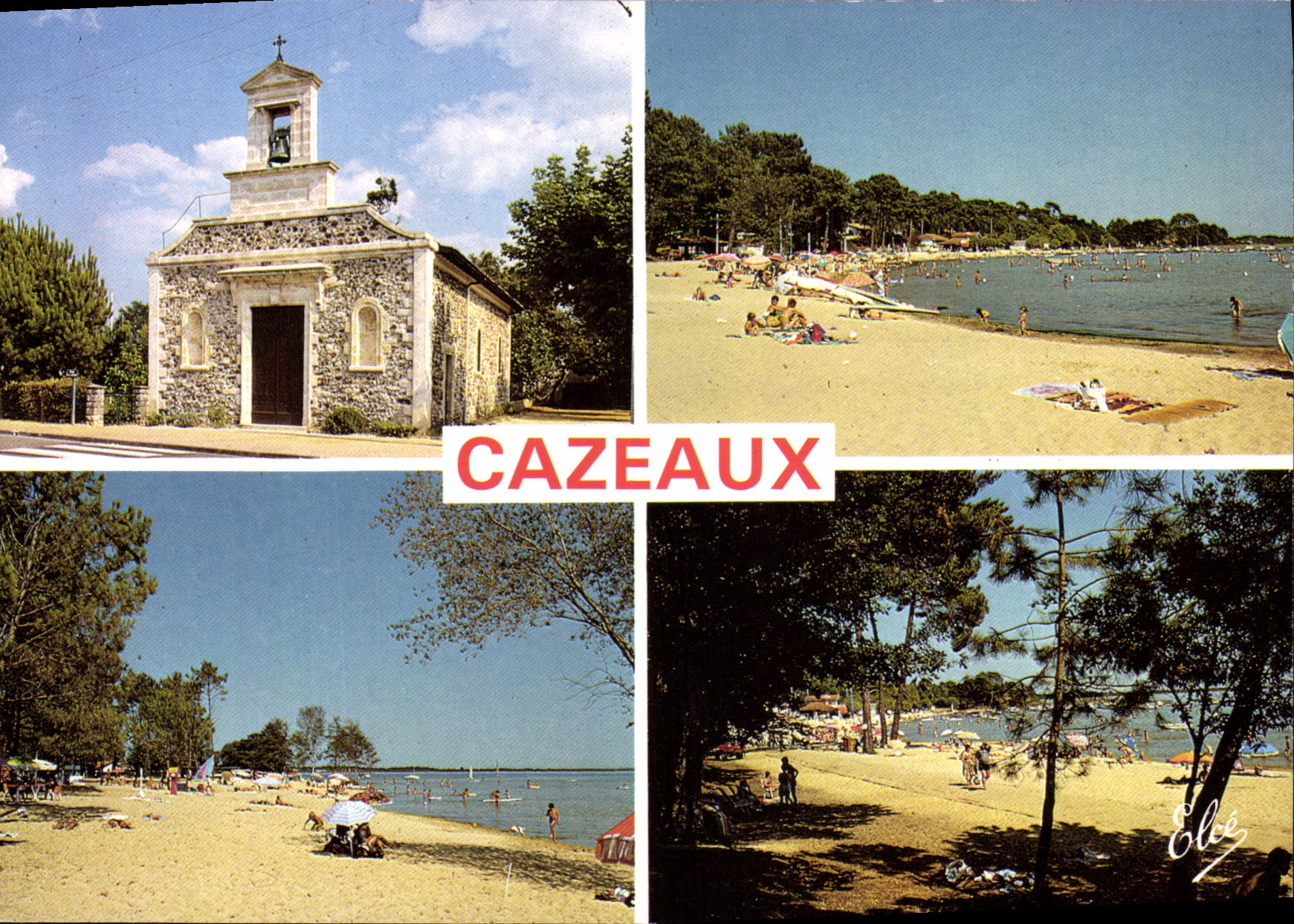CPSM Cazaux L'Eglise La Grande Plage Plage de la Dune Blanche