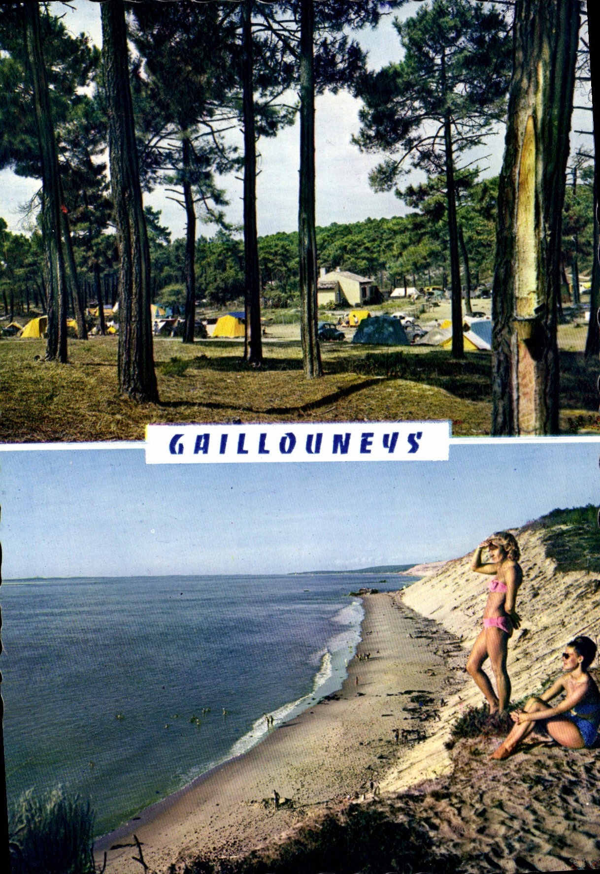 CPSM Bassin D'Arcachon Gaillouneys Le Camping La Plage de Pilat Plage