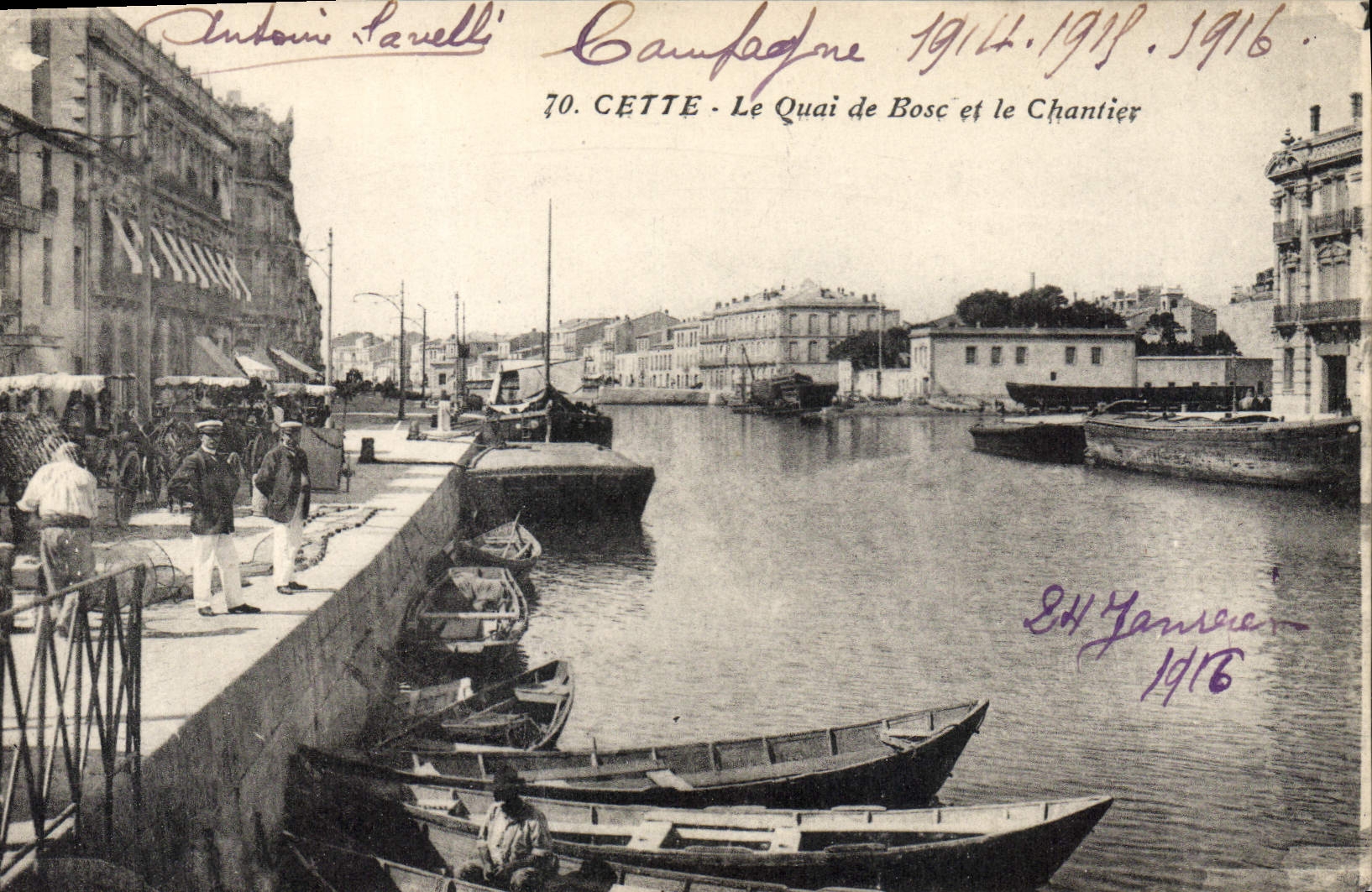 CPA Cette SETE Le Quai De Bosc Et Le Chantier