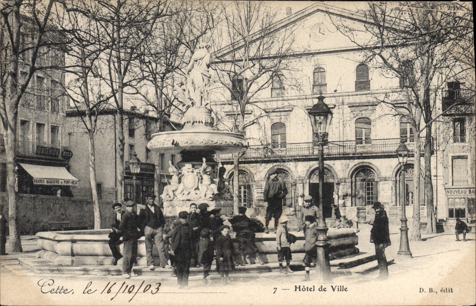 CPA Cette Hotel De Ville