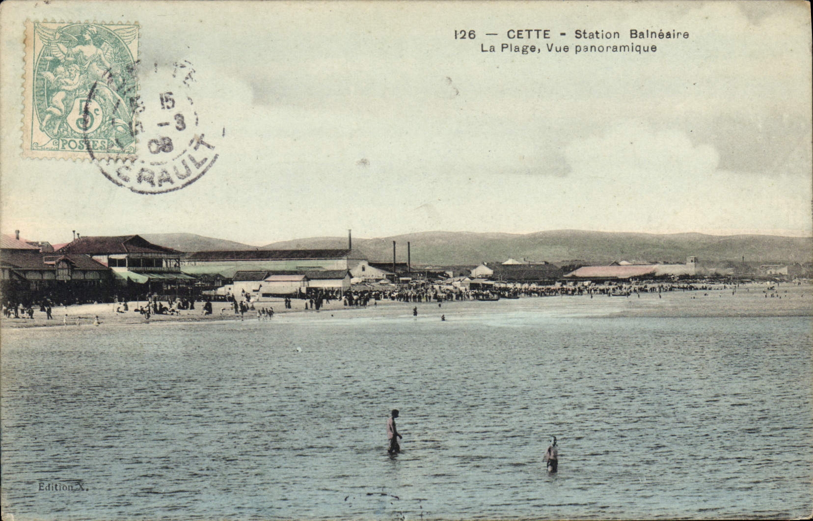 CPA Cette Station Balneaire La Plage Vue Panoramique