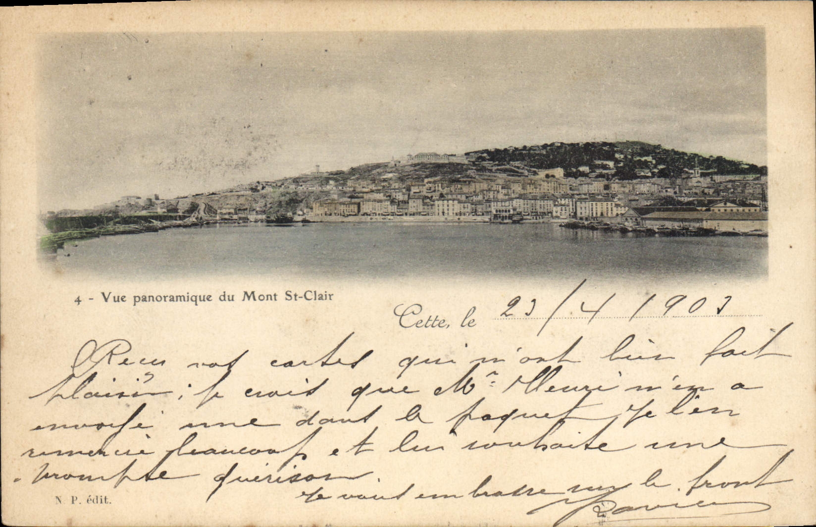 CPA Cette Vue Panoramique Du Mont St Clair