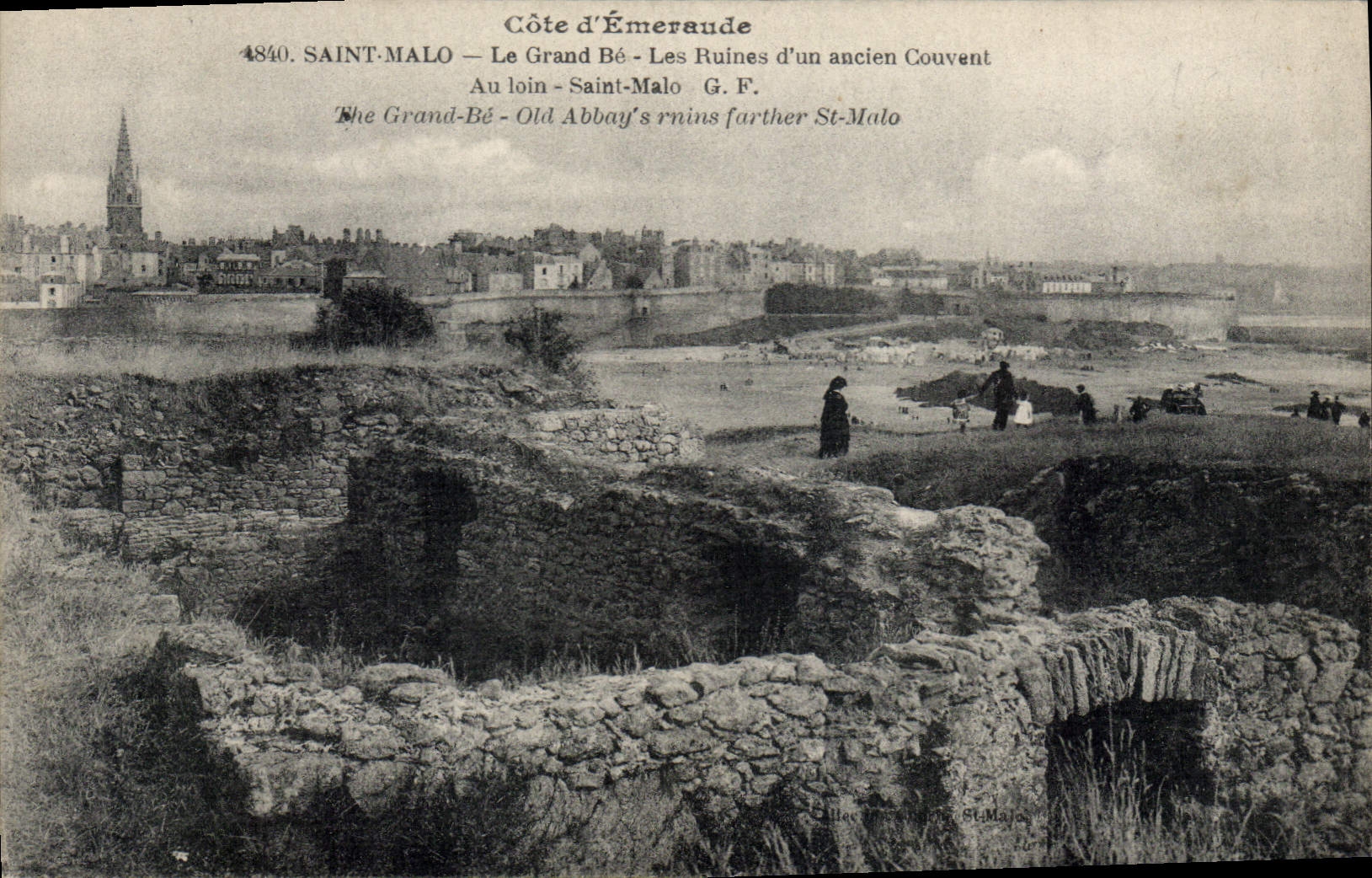 CPA Saint Malo Le Grand Be Les Ruines D'Un Ancien Couvent