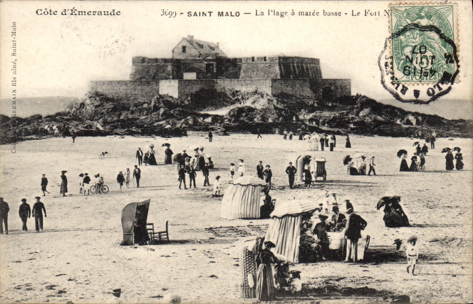 CPA Saint Malo La PLage A Maree Basse