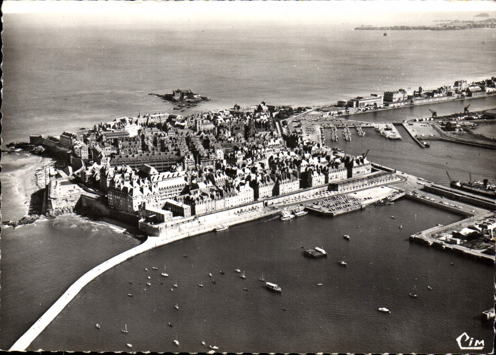 CPSM Saint Malo Vue Generale Aerienne