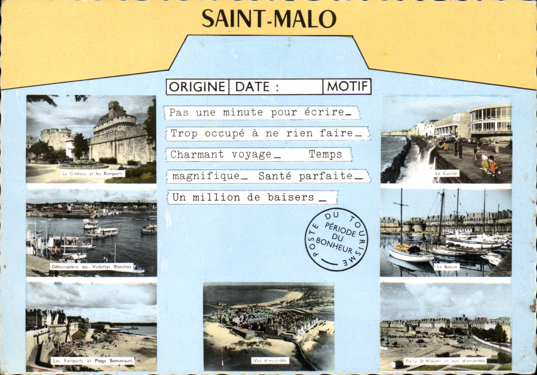 CPSM Saint Malo Pas Une Minute Pour Ecrire