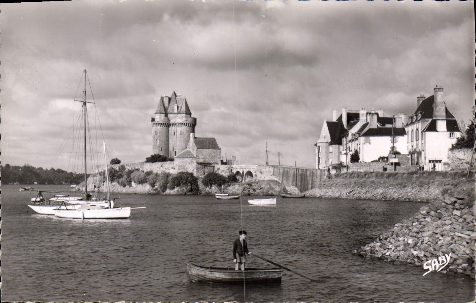 CPA Saint Servan Tour Et Port Solidor