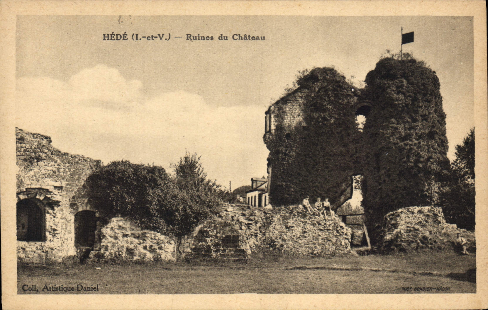CPA Hédé Ruines Du Chateau
