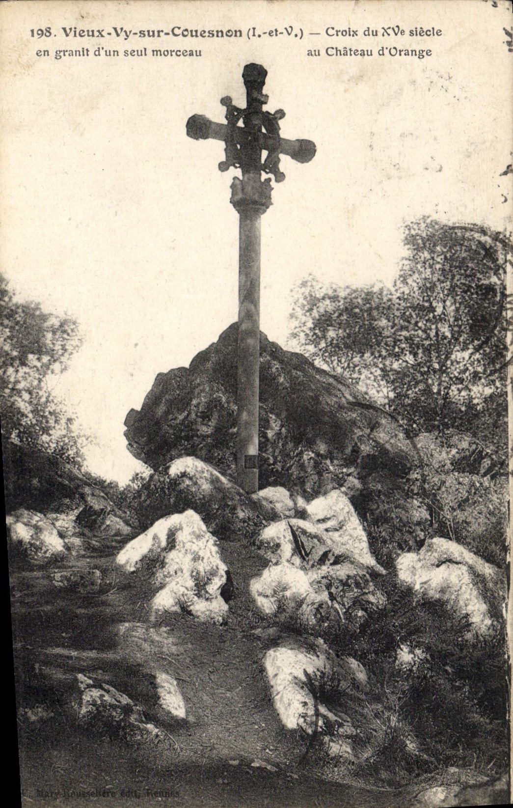 CPA Vieux Vy Sur Couesnon croix granit