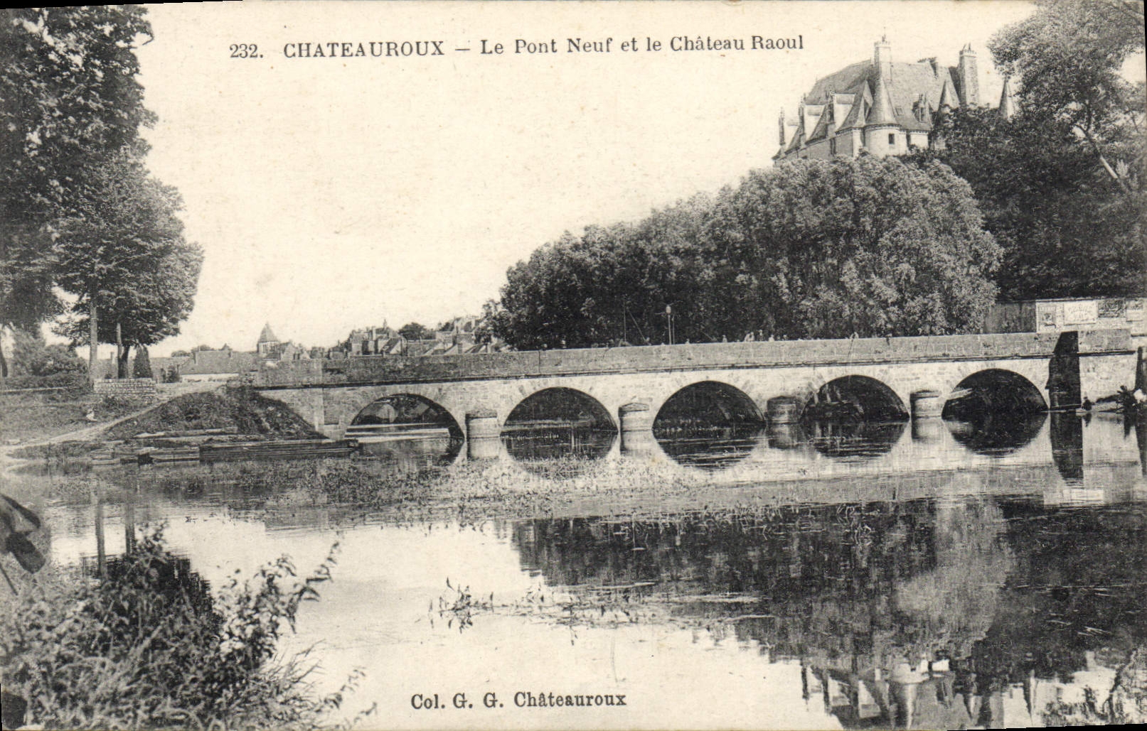 CPA CHATEAUROUX Le Pont Neuf Et Le Chateau Raoul