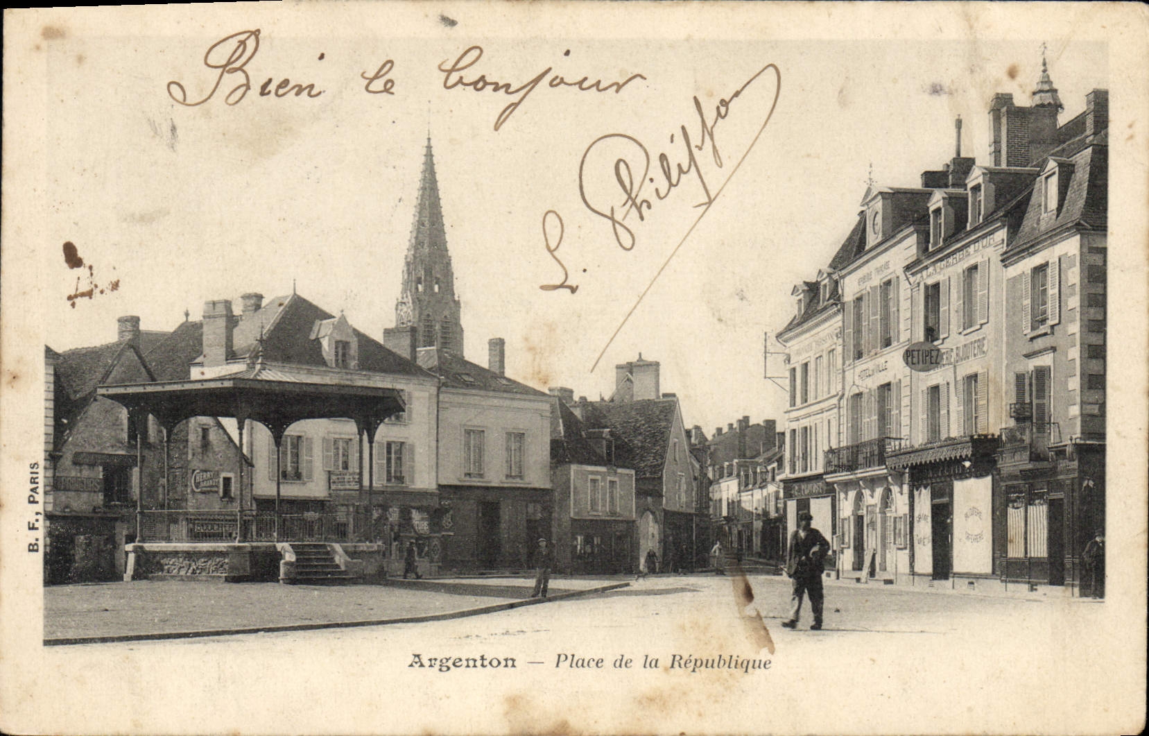 CPA Argenton Place De La Republique