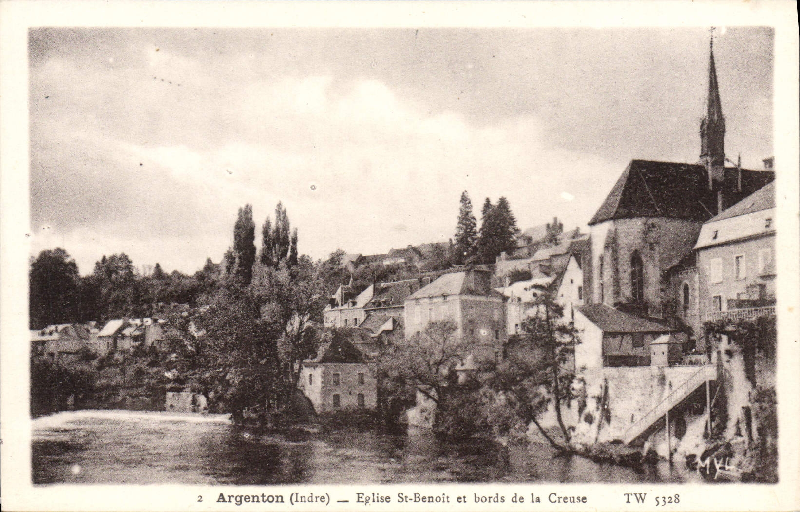CPA Argenton Eglise St Benoit Et Bords De La creuse