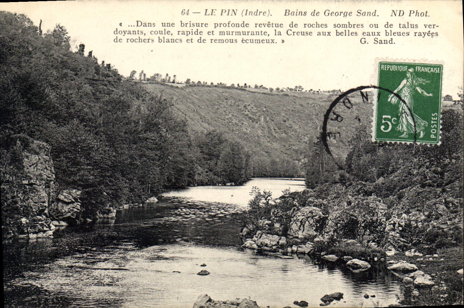 CPA Le Pin Bains De George Sand Dans Une Brisure