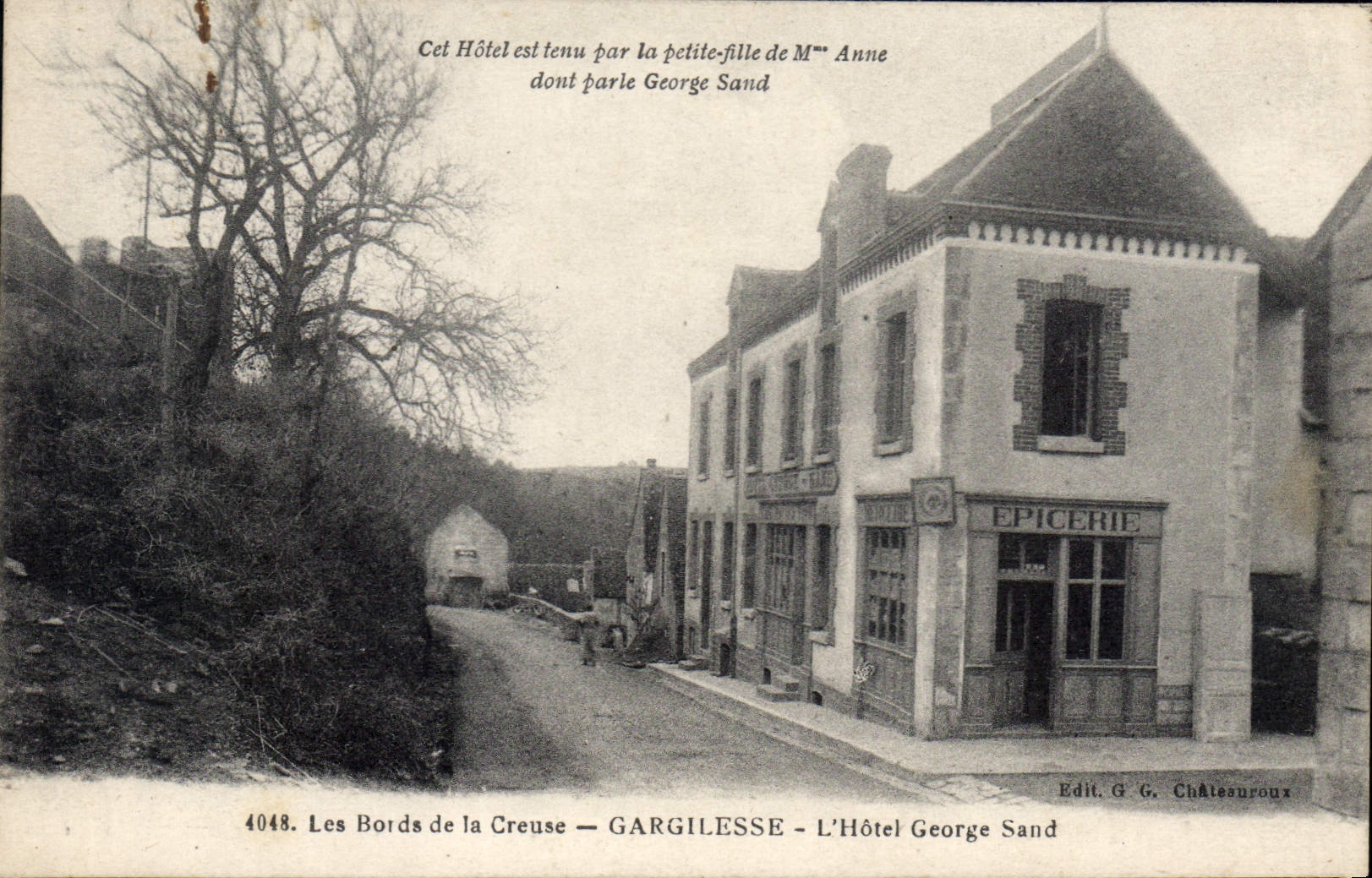 CPA Gargilesse L'Hotel George Sand épicerie