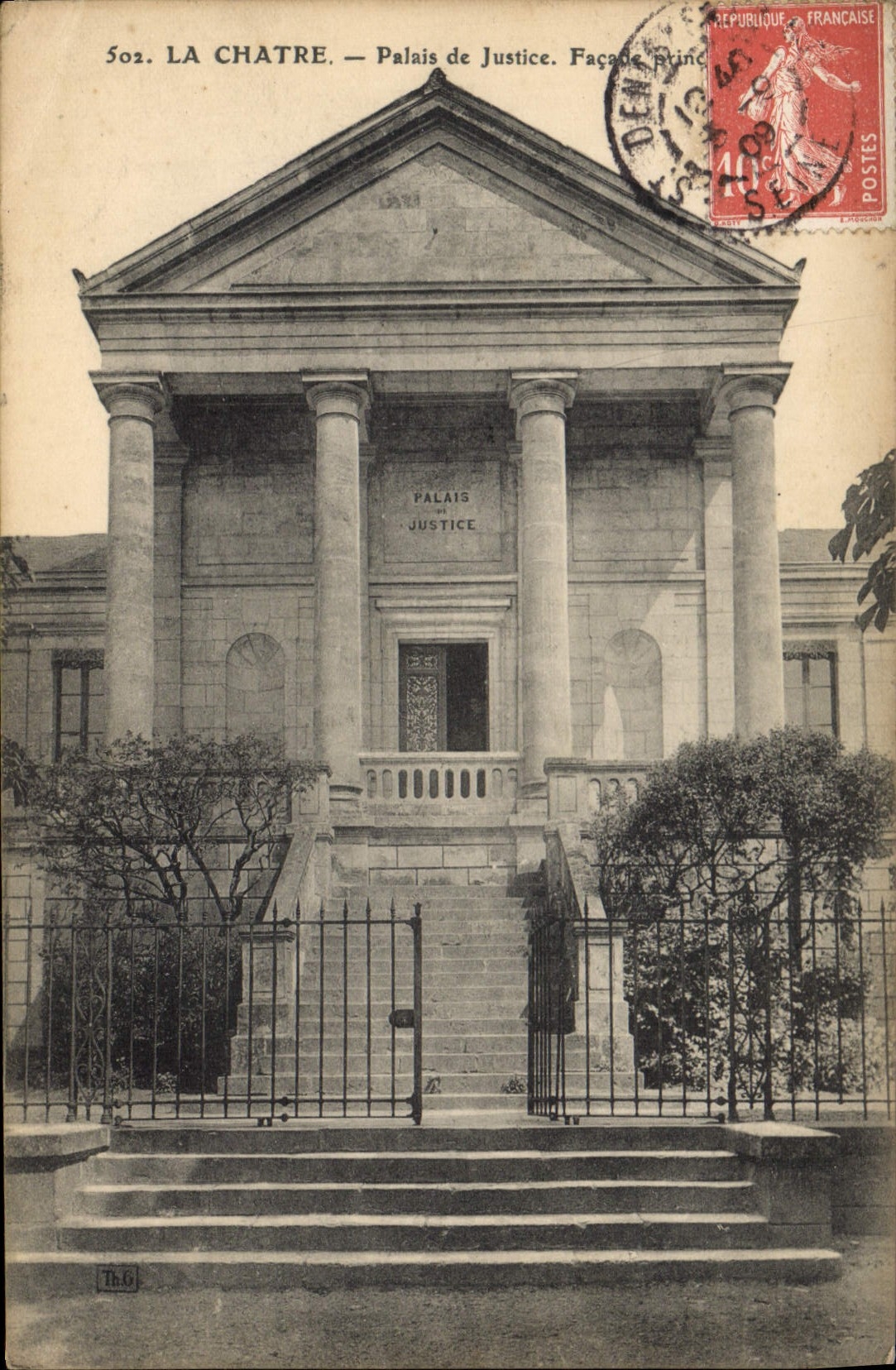 CPA La Chatre Palais De Justice