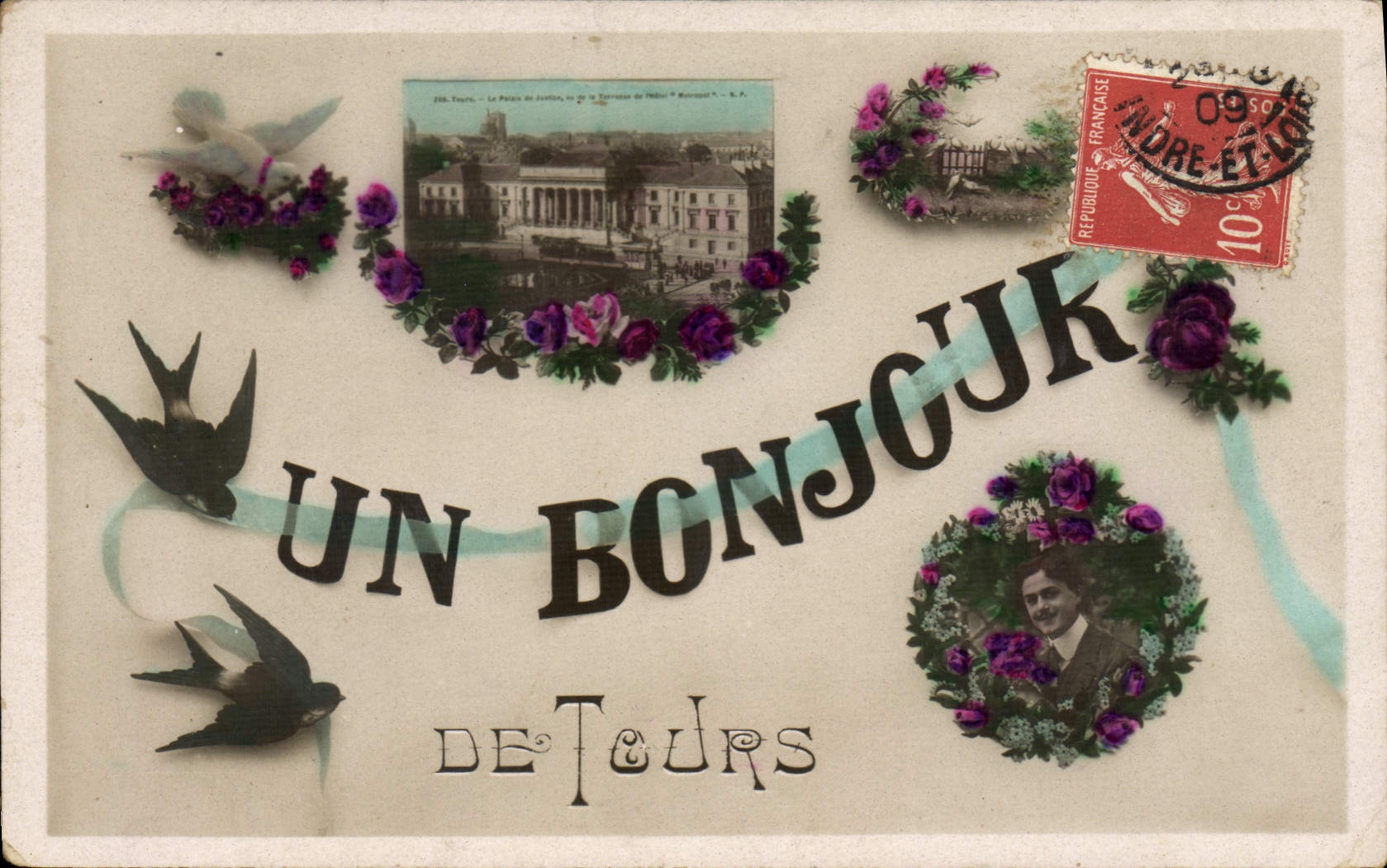 CPA Tours un bonjour