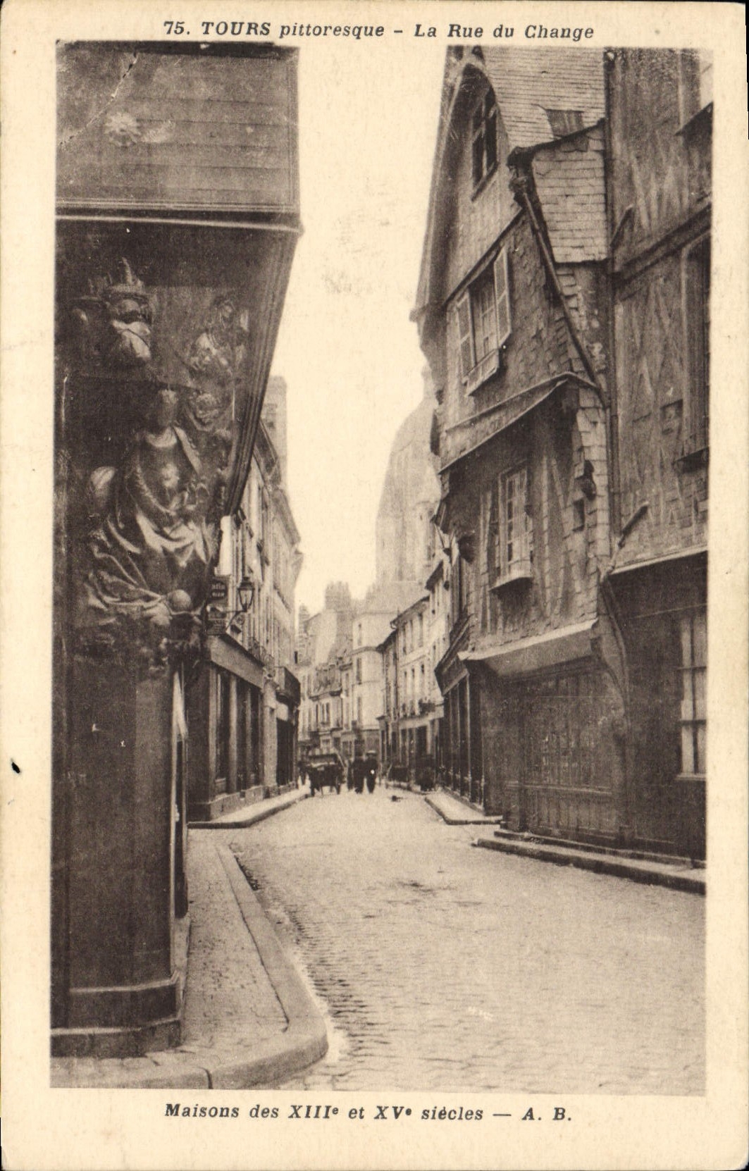 CPA Tours Pittoresque La Rue Du Change